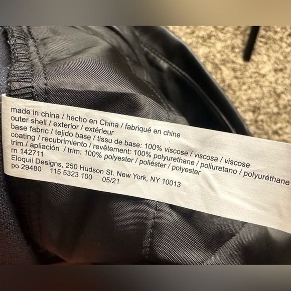 Eloquii Classic Fit Faux Leather Trouser With Folded Waist Size 14 V - Picture 7 of 9